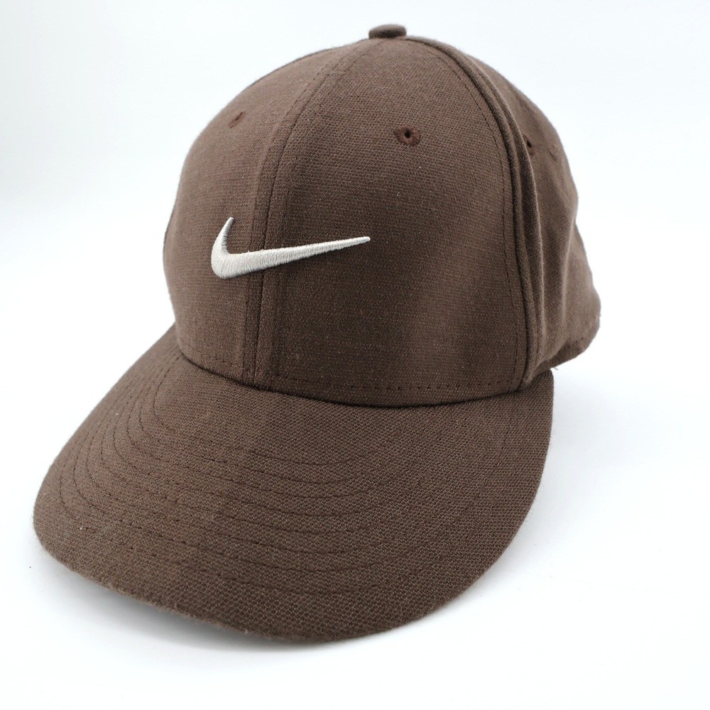 Nike Wool Blend True Brown Baseball Cap Embroidered Swoosh One Size Fits Most